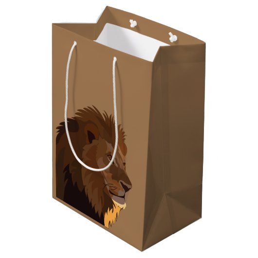Lion Animal Wildlife Lion Medium Cadeauzakje (Achterkant Gekanteld)