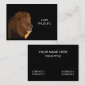 Lion Animal Wildlife Visitekaartje (Voorkant / Achterkant)