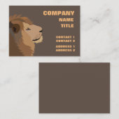 Lion Animal Wildlife Visitekaartje (Voorkant / Achterkant)