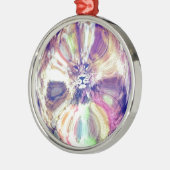 Lion Around Digital Art Metalen Ornament (Links)