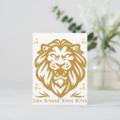 Lion Around Since Birth : Funny Lazy Lion Design Briefkaart (Staand voorkant)