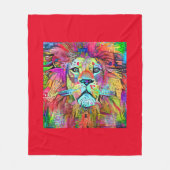 LION ART BLANKET FLEECE DEKEN (Voorkant)