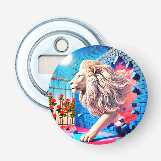 Lion Art Button Flesopener (Voorkant)