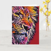 Lion Art Card Kaart (Gele Bloem)