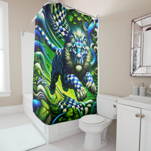 Lion Art Douchegordijn (In situ)