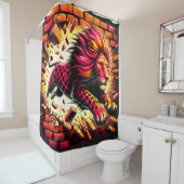 Lion Art Douchegordijn (In situ)