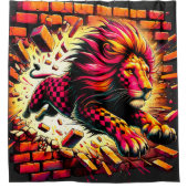 Lion Art Douchegordijn (Voorkant)