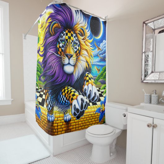 Lion Art Douchegordijn (In situ)