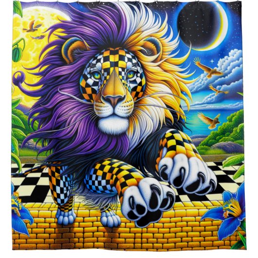 Lion Art Douchegordijn (Voorkant)