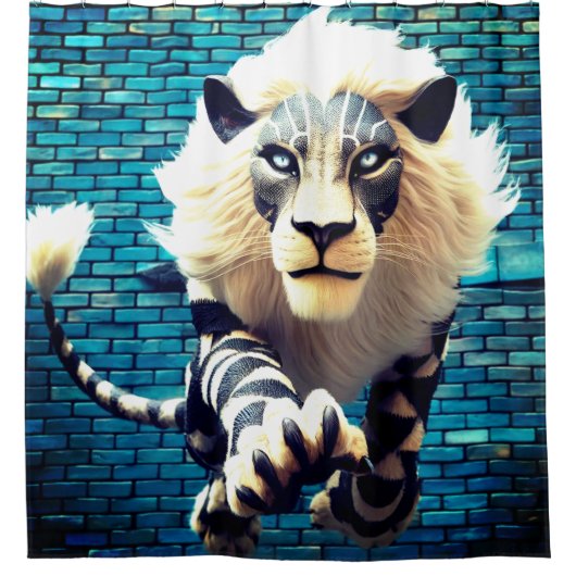 Lion Art Douchegordijn (Voorkant)