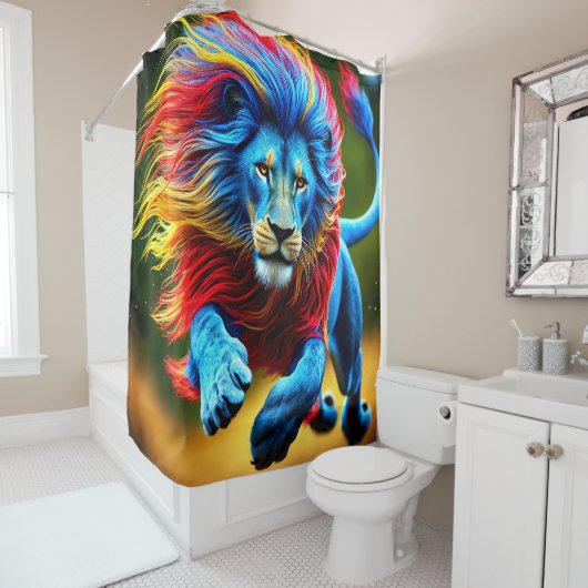 Lion Art Douchegordijn (In situ)