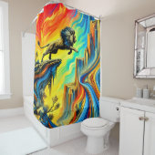 Lion Art Douchegordijn (In situ)