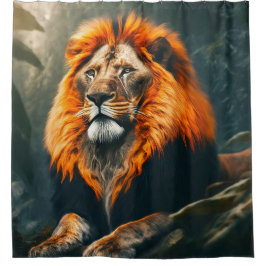 Lion Art Douchegordijn