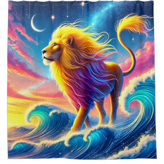 Lion Art Douchegordijn (Voorkant)