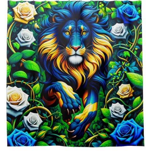 Lion Art Douchegordijn (Voorkant)