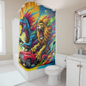Lion Art Douchegordijn (In situ)