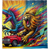 Lion Art Douchegordijn (Voorkant)