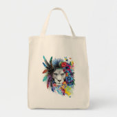 Lion Art Drawing Canvas tas (Voorkant)