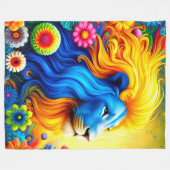 Lion Art Fleece Deken (Voorkant (Horizontaal))