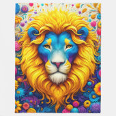 Lion Art Fleece Deken (Voorkant)