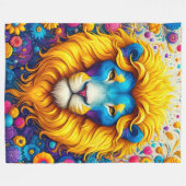 Lion Art Fleece Deken (Voorkant (Horizontaal))