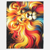 Lion Art Fleece Deken (Voorkant)