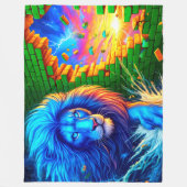Lion Art Fleece Deken (Voorkant)