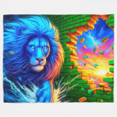 Lion Art Fleece Deken (Voorkant (Horizontaal))