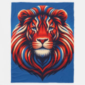 Lion Art Fleece Deken (Voorkant)
