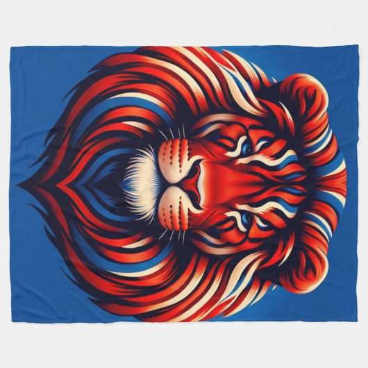 Lion Art Fleece Deken (Voorkant (Horizontaal))