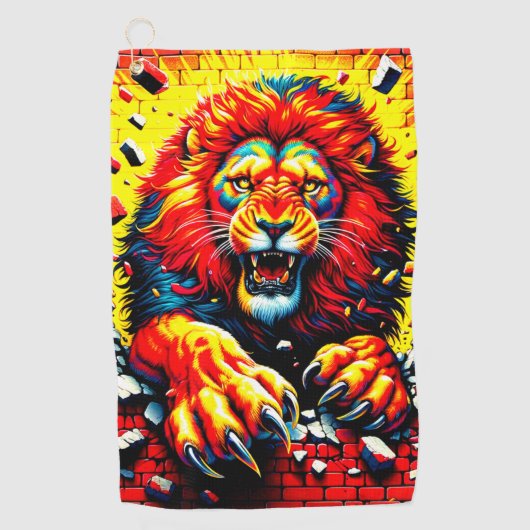 Lion Art Golfhanddoek (Voorkant)
