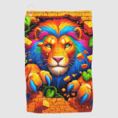Lion Art Golfhanddoek (Voorkant)