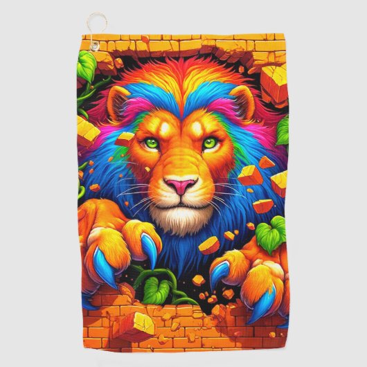 Lion Art Golfhanddoek (Voorkant)