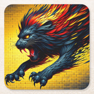 Lion Art Kartonnen Onderzetters