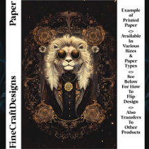 Lion Art Nouveau Gold filigraan CM5 plakboek papie