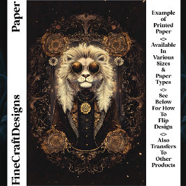 Lion Art Nouveau Gold filigraan CM5 plakboek papie