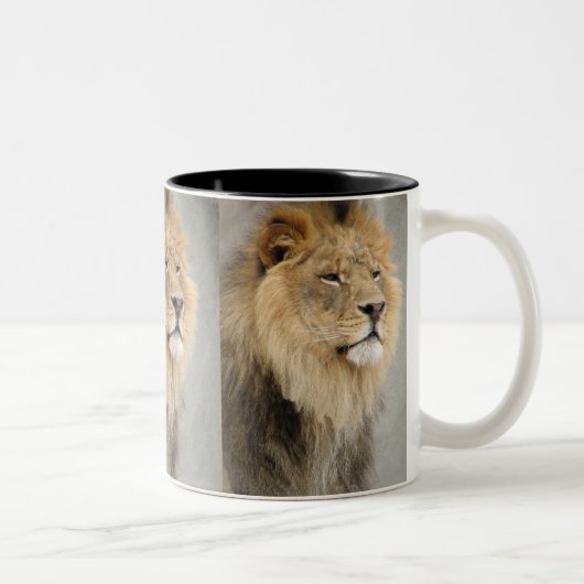 Lion Art Tweekleurige Koffiemok (Rechts)