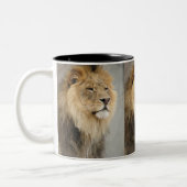 Lion Art Tweekleurige Koffiemok (Links)