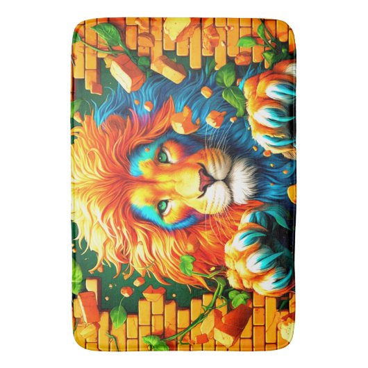 Lion Artwork Badmat (Voorkant Verticaal)