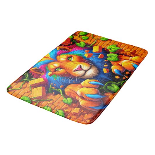 Lion Artwork Badmat (Gekanteld)