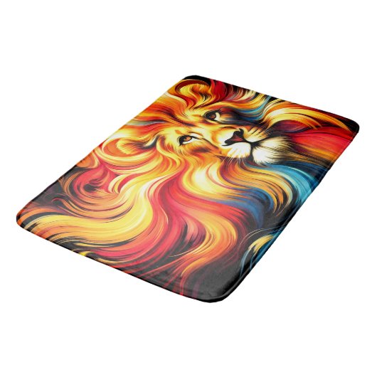 Lion Artwork Badmat (Gekanteld)