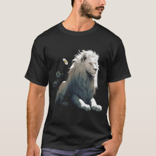 Lion Artwork Bloemen Zoo Dierlijke Leeuw T-shirt