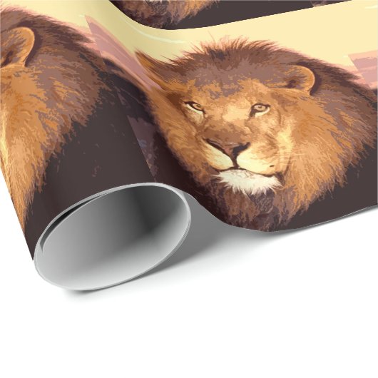 Lion Artwork Cadeaupapier (Rol Hoek)