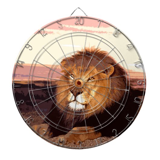 Lion Artwork Dartbord (Voorkant)