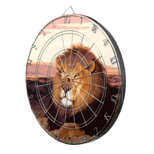 Lion Artwork Dartbord (Voorkant Rechts)
