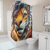 Lion Artwork Douchegordijn (In situ)