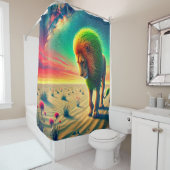 Lion Artwork Douchegordijn (In situ)