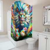 Lion Artwork Douchegordijn (In situ)
