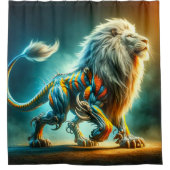 Lion Artwork Douchegordijn (Voorkant)