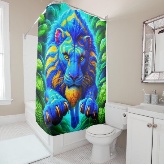 Lion Artwork Douchegordijn (In situ)